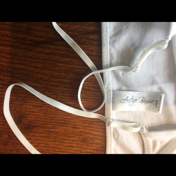 White Camisole “Active Basic” New 95% Cotton sizeL - Picture 3 of 4